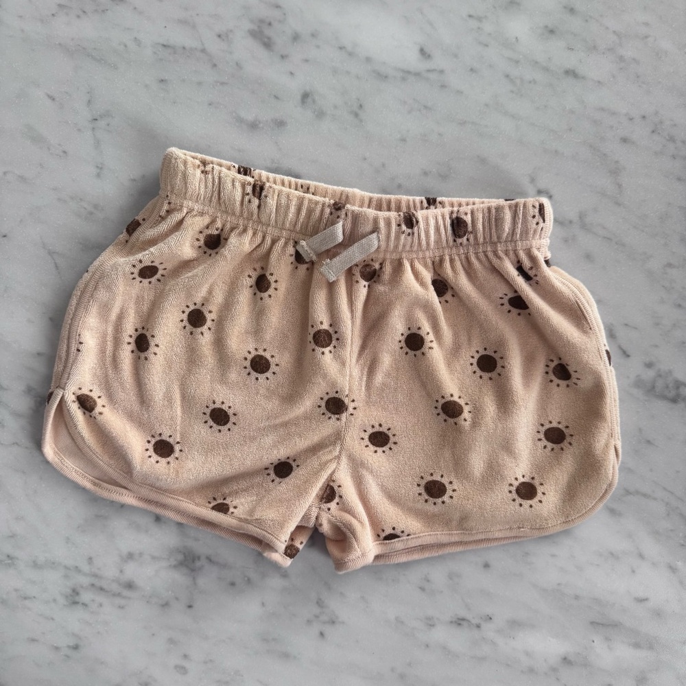 Rylee and Cru Terry Drawstring Track Shorts ‘Shell Suns’ Girl’s 8-9Y Summer Look